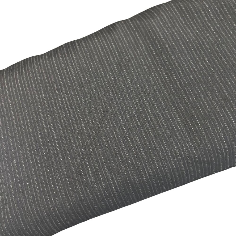 14 Yds English Superfine Wool Suiting Black Gray White Pinstripe Fabric 60"